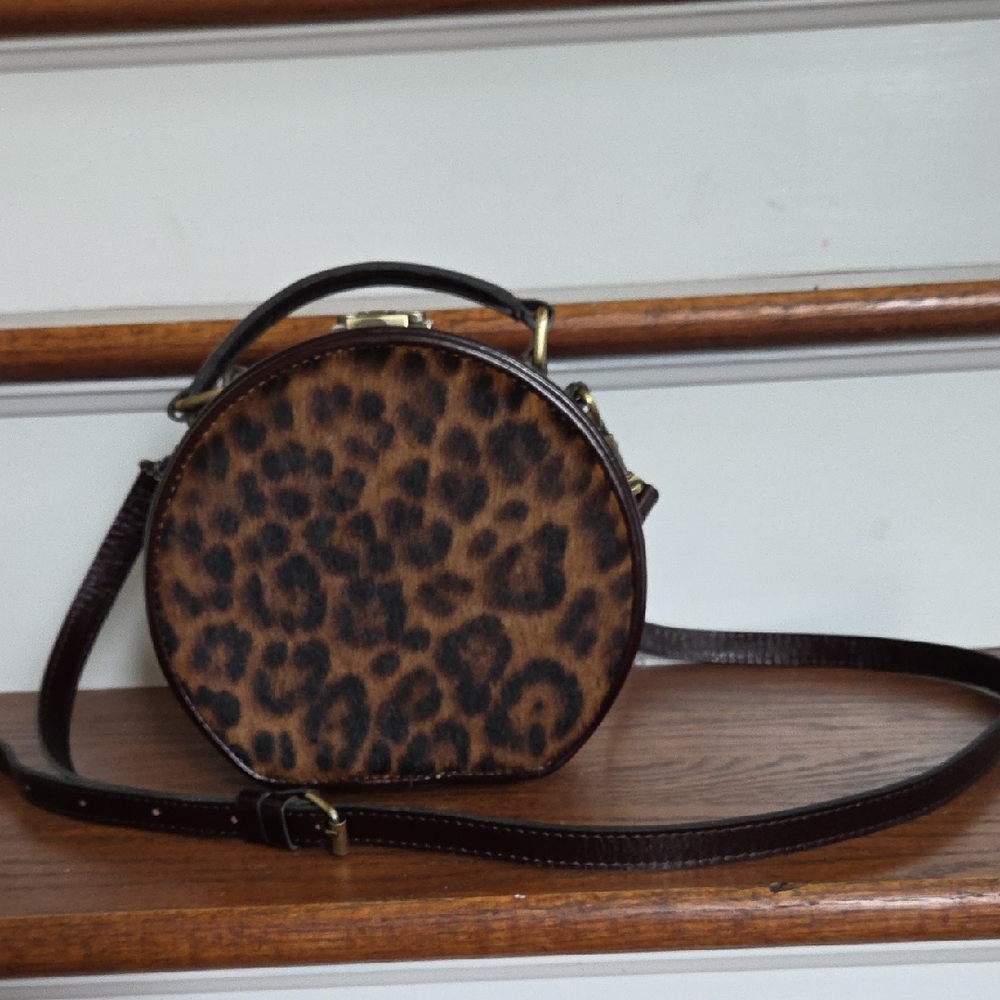 Patricia Nash Leopard Allier Hat Box Crossbody